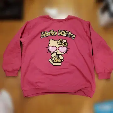 아베일 일광화상 키티 x egg 속기모 풀오버 중간 복숭아 5L