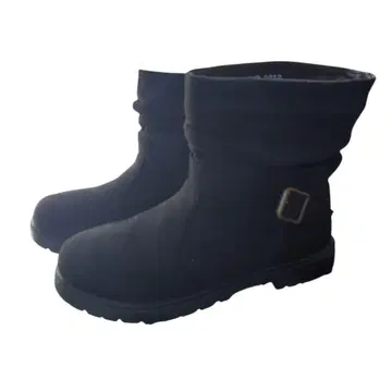 블랙 스웨이드 엔지니어 부츠 가벼운 M 안쪽 복슬복슬