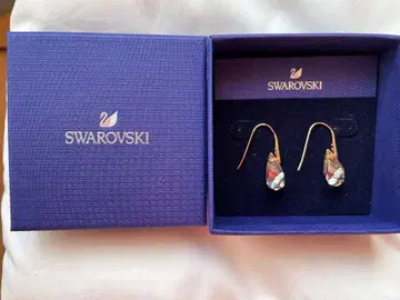 Swarovski 투명 (브라운 계열) 크리스탈 눈물형 귀걸이