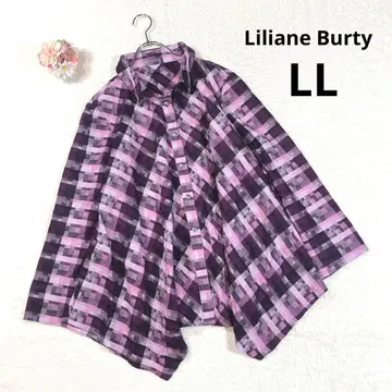 새상품급 [릴리안 뷰티] 긴팔 셔츠 (LL) 핑크 체크 무늬 변형