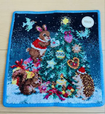 미사용 새상품! FEILER 크리스마스 모티브 손수건 타월