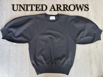 유나이티드 애로우즈 여성용 그레이 퍼프 슬리브 니트