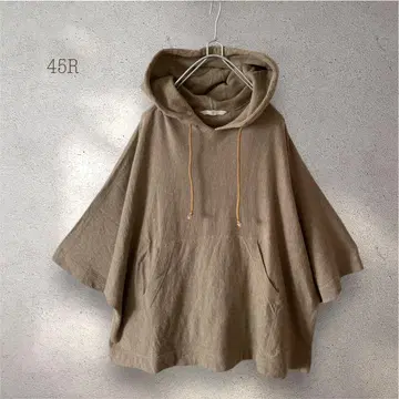 45R 코튼 와이드 슬리브 후드티