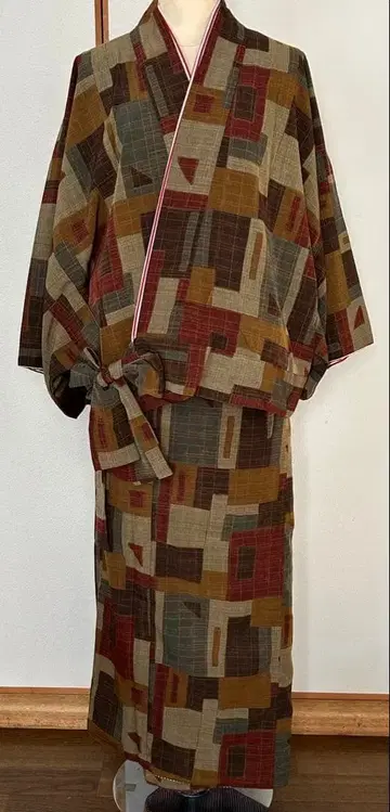 [ 기모노 ] 폴리에스테르제 니부시키 기모노 일본제 워셔블 기모노