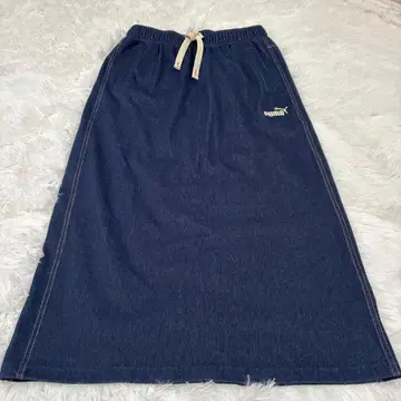 컨디션 최상 PUMA 다크 블루 롱 스커트 스트레치 소재
