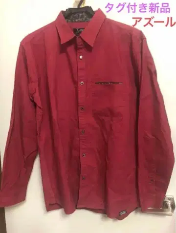 아즐 빨간색 긴팔 셔츠 M 새상품