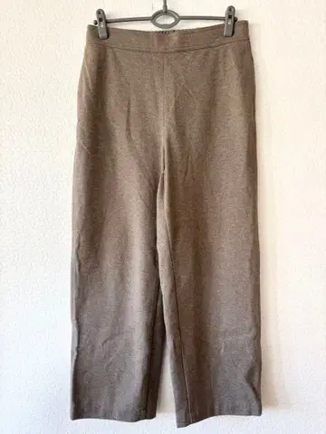 유니클로 브러쉬드 저지 스트레이트 팬츠 여성용 XL 브라운