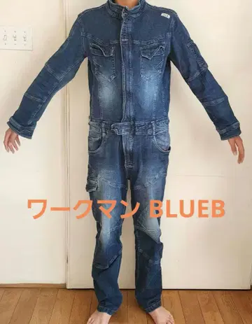 워크맨 BLUE B 데님 오버롤 L 사이즈