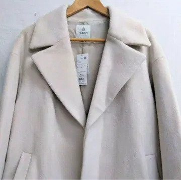[ 98 ] 미사용 택 포함 나노 유니버스 벨벳 체스터 코트 아이보리