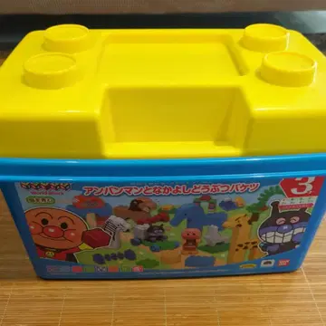 호빵맨과 사이좋은 동물 버킷 블록 라보 월드 블록 결품 없음