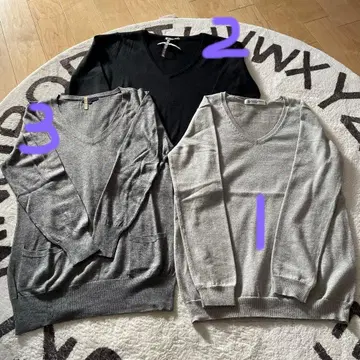 BEAUTY&YOUTH SHIPS V넥 니트 스웨터 3개 세트