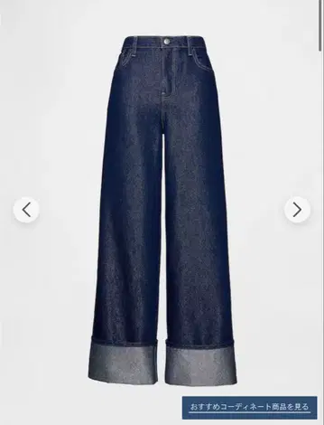 GAP 미드라이즈 메탈릭 롤업 배기 데님 23