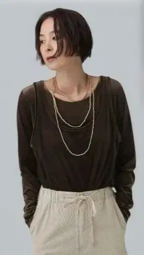 LEPSIM 시어 벨로아 탱크 세트 풀오버 이번 시즌