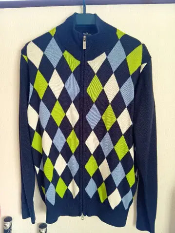 새상품급 Titleist M 다이아몬드 패턴 니트 자켓 축열 안감