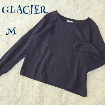 [ 그라시아 ] 보트넥 옷깃 접힘 롱티 M 무지 베이직 데일리 네이비