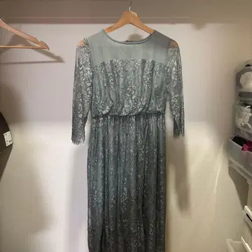 엘레강트 그레이 레이스 드레스 2차 모임 결혼식 파티 드레스