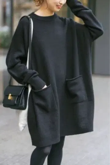 미사용 새상품 스픽 앤 스팬 크루넥 와이드 튜닉