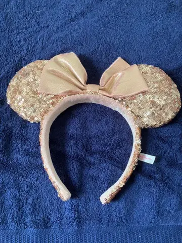 Disney 미니 마우스 스팽글 골드 머리띠
