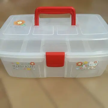 헬로 키티 잡화 보관 케이스 플라워 레트로