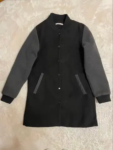 글레오패닉 블랙 그레이 롱 코트 F 사이즈