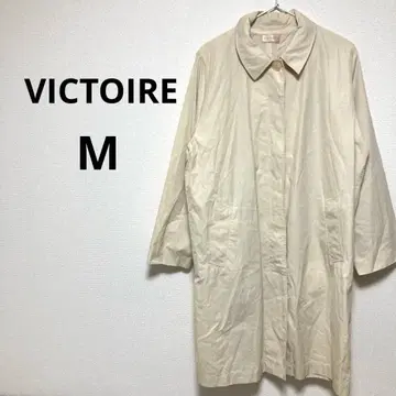 빅토리에 여성용 트렌치코트 아이보리 화이트 M