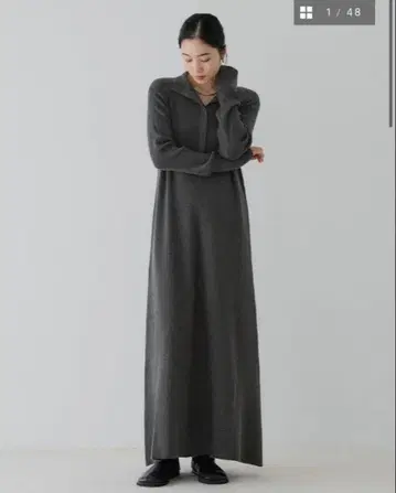 [ 크루레/crewre ] 프론트 플라이니트 원피스 사이즈 1