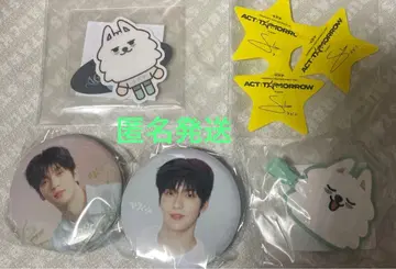 txt 캡슐 토이 수빈 용문 헤어 클립 캔 배지 낙하물