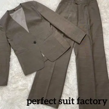 [ 새상품급 ] 퍼펙트 수트 팩토리 노카라 팬츠 수트 셋업