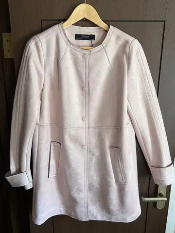 ZARA 거의 미사용! 가죽 느낌 벨벳 자켓 미들 기장