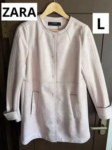 ZARA 거의 미사용! 가죽 느낌 벨벳 자켓 미들 기장