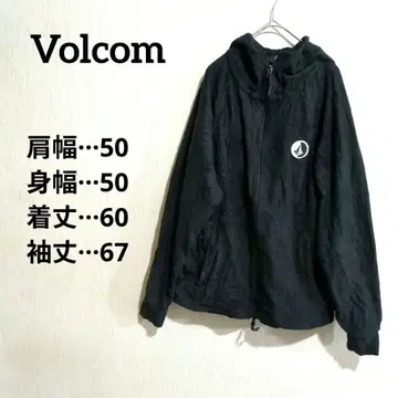 Volcom 블랙 풀 집업 후드티