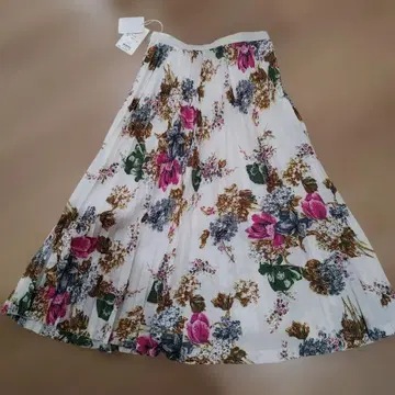 [택 포함 새상품] deicy 플라워 부케 플리츠 스커트