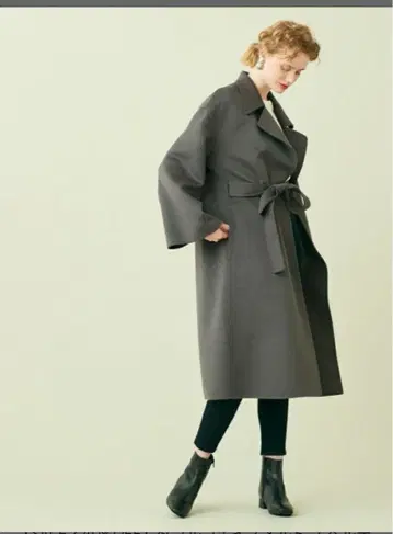 데프레 더블 페이스 멜톤 가운 코트