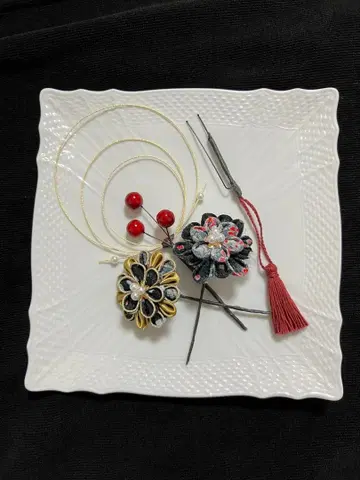 일본 의류 머리 장식 세트 3점