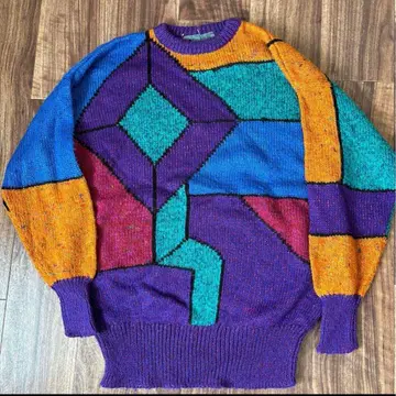 90s 구제 의류 Lizwear 아트 디자인 빈티지 니트 스웨터