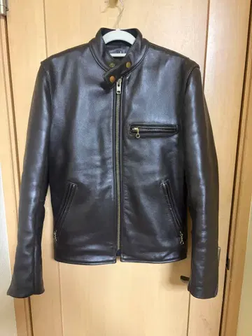 vanson 다크 브라운 싱글 라이더 자켓 차심 레어