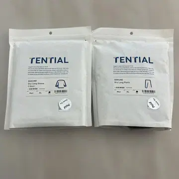 새상품 TENTIAL 드라이 롱 슬리브 T셔츠 팬츠 상하의 세트 블랙