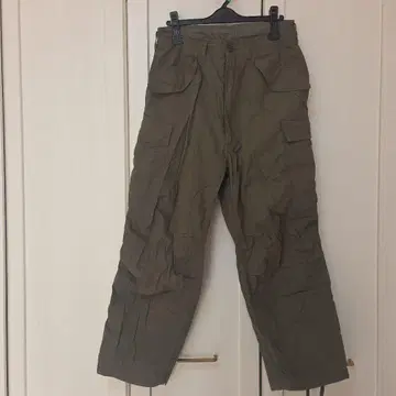 카고 팬츠 올리브색 4 포켓