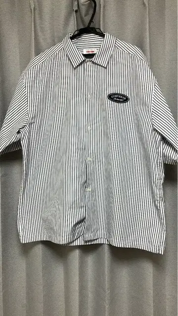 컨버스 스트라이프 반팔 셔츠 L