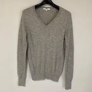 UNIQLO 유니클로 캐시미어 100% 니트 스웨터 S 그레이 DMW