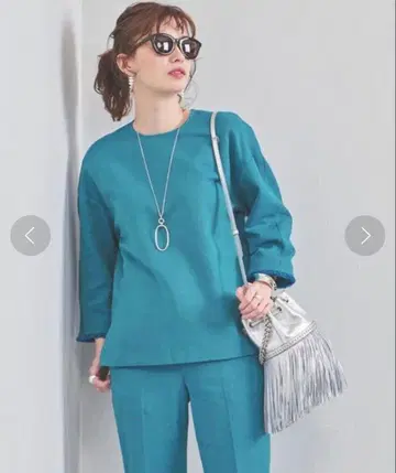 UNITED ARROWS UBC 컬러 샴브레이 풀오버