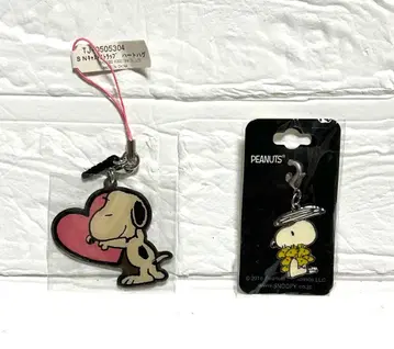 스누피 키링 하트허그 스트랩 참