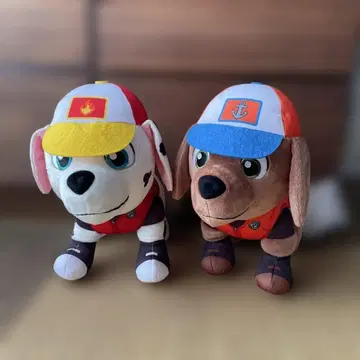 봉제 인형 소방관 모자 약 30cm x 2