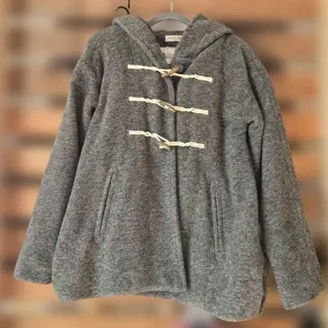 사만사 모스모스 그레이 더플 코트 후드 부착 미사용 새상품 택 포함