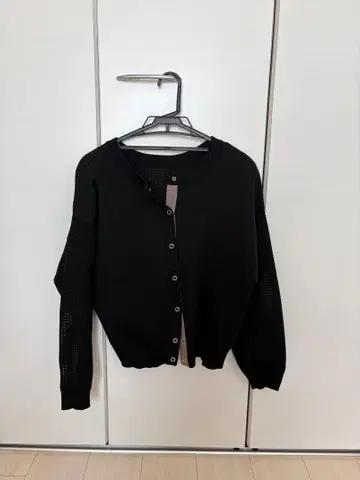 제나 에스파스 메르베유 블랙 니트 가디건 긴팔