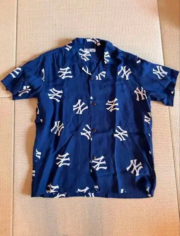 SUN SURF 빔즈 별주 양키스 아로하 셔츠 사이즈 S