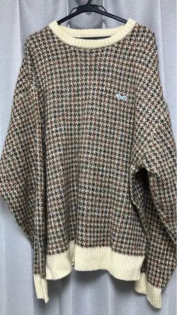 COEN 체크 무늬 니트 스웨터 XL