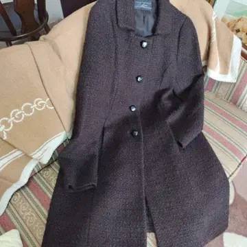 레리안 다크 브라운 울 혼방 코트