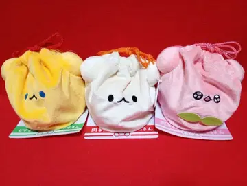 3종 나고미야의 세계 복조리 파우치 고기만두 피자만두 복숭아만두