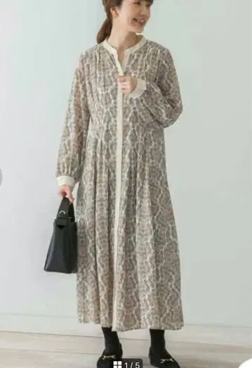 URBAN RESEARCH 프린트 허리 턱 원피스